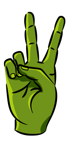 green hand